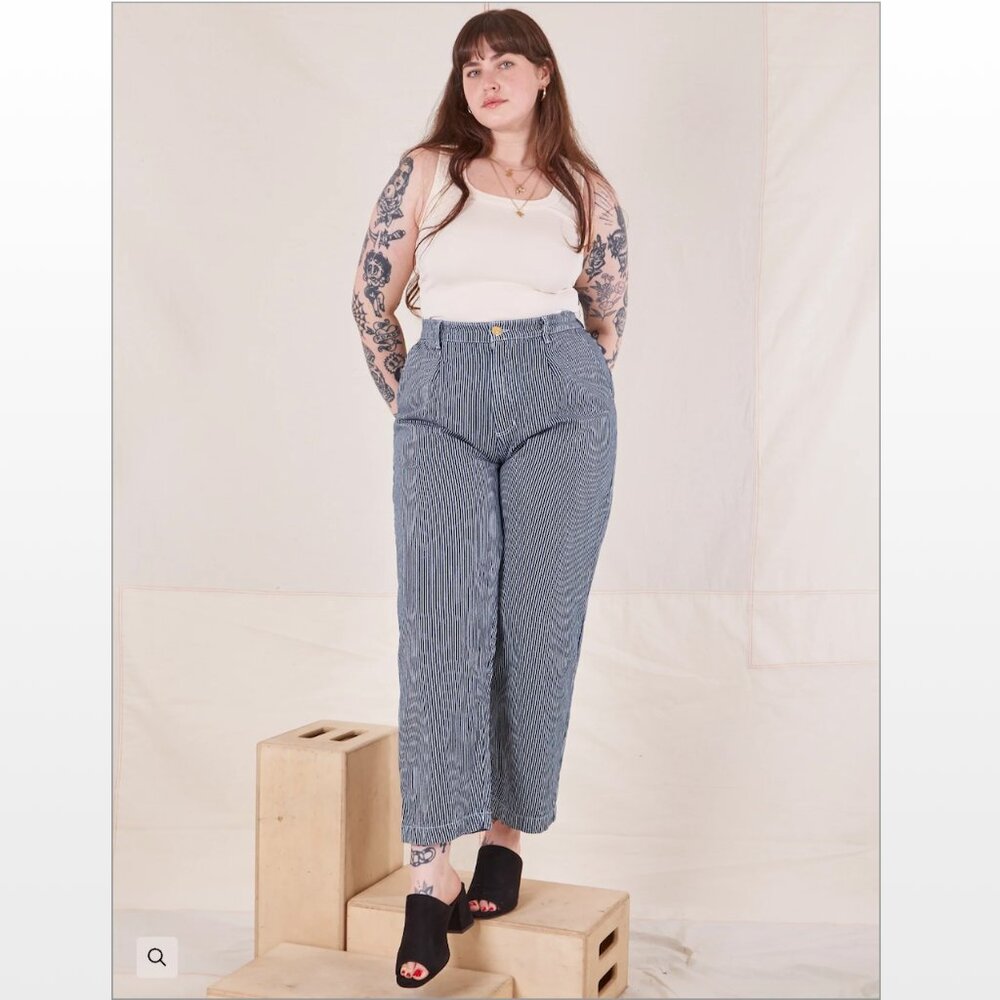 Big Bud Press DENIM TROUSER JEANS - RAILROAD STRIPES Size M